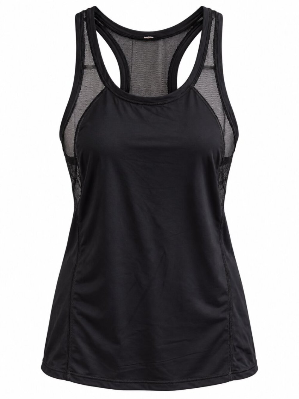 🦋 2/$30 Lululemon Black Mesh Racerback Workout Tank Estimated Size 4